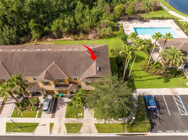 11081 Savannah Landing Cir, Orlando, FL 32832 - aerial view of property and surrounding area with a pool