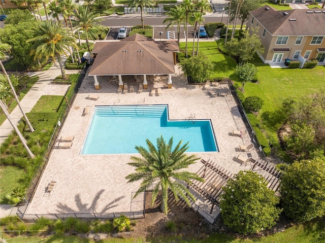 11081 Savannah Landing Cir, Orlando, FL 32832 - community pool featuring a gazebo and a pergola