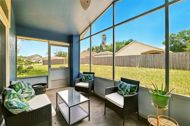 171 Cedarpark Ln, Davenport, FL 33837 - sunroom with outdoor lounge area and lofted ceiling