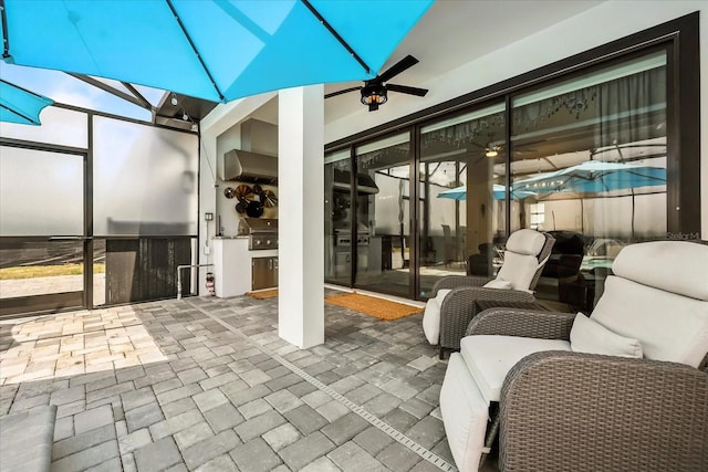 7454 Gathering Dr, Reunion, FL 34747 - view of patio / terrace featuring area for grilling