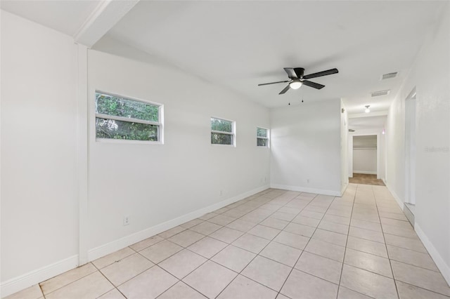 1320 E Lombardy Dr, Deltona, FL 32725 - empty room featuring a ceiling fan and light tile patterned floors