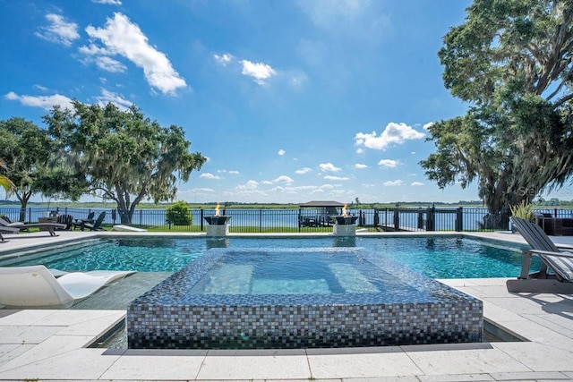 15787 Tangerine Dream Ct, Winter Garden, FL 34787 - view of swimming pool with an in-ground hot tub and a patio area