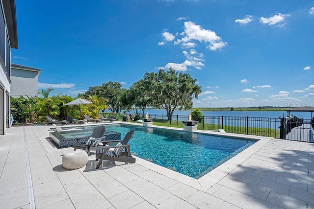 15787 Tangerine Dream Ct, Winter Garden, FL 34787 - view of pool with a water view and a patio