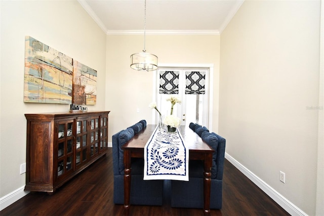 436 Skyview Pl, Chuluota, FL 32766 - dining space with wood finished floors and crown molding