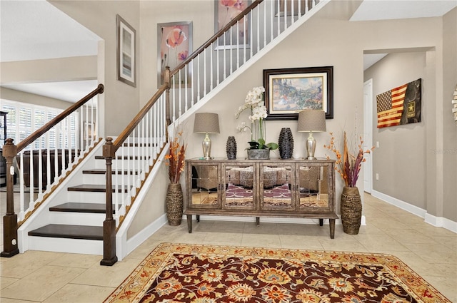 561 Gunston Ct, Davenport, FL 33837 - stairs with tile patterned floors
