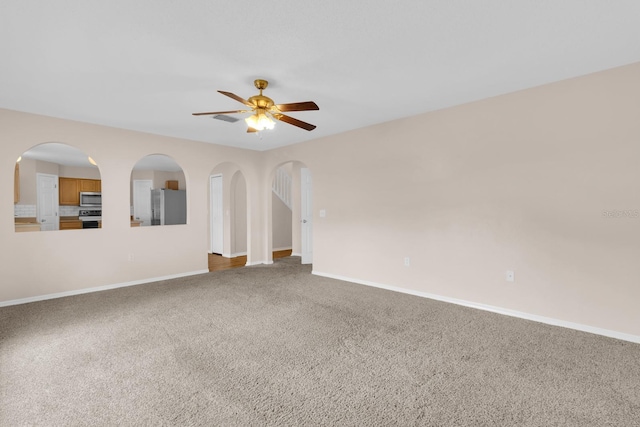 16053 Wilkinson Dr, Clermont, FL 34714 - unfurnished room featuring a ceiling fan and carpet flooring