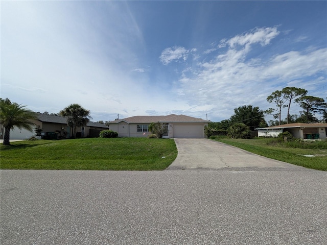 1140 Belmar Ave, Port Charlotte, FL 33948 - ranch-style house featuring driveway, a garage, and a front yard