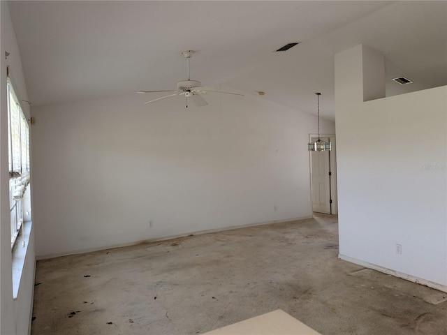 1140 Belmar Ave, Port Charlotte, FL 33948 - unfurnished room with ceiling fan, light colored carpet, and high vaulted ceiling