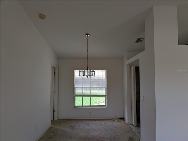 1140 Belmar Ave, Port Charlotte, FL 33948 - unfurnished dining area featuring a chandelier and baseboards