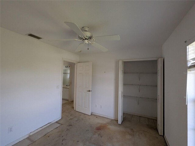 1140 Belmar Ave, Port Charlotte, FL 33948 - unfurnished bedroom featuring a closet and ceiling fan