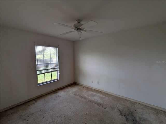 1140 Belmar Ave, Port Charlotte, FL 33948 - spare room with ceiling fan and light colored carpet