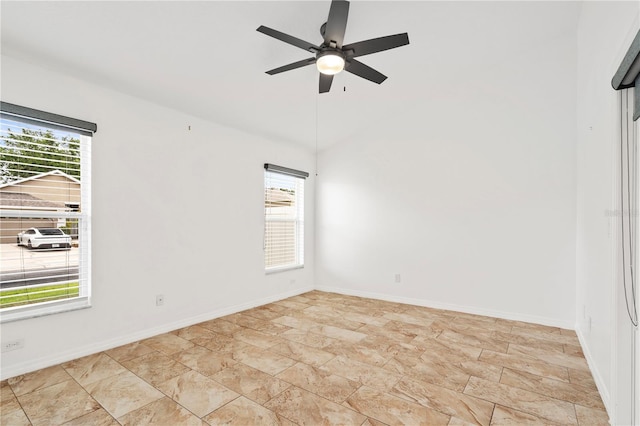 9003 Pecky Cypress Way, Orlando, FL 32836 - spare room with ceiling fan and stone finish flooring