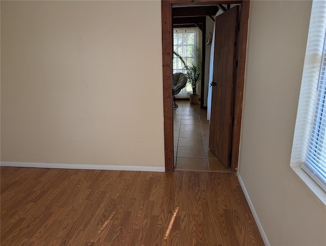 417 Shore Rd, Nokomis, FL 34275 - hallway with wood finished floors and healthy amount of natural light