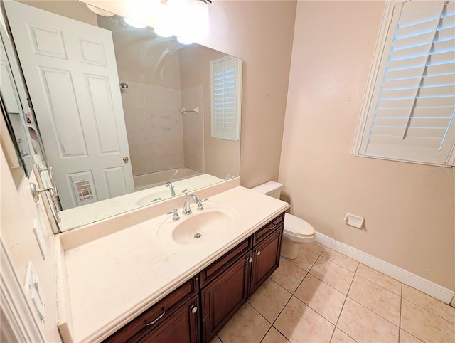 3504 Shorewood Dr, Kissimmee, FL 34746 - full bathroom with vanity, tile patterned floors, and tub / shower combination