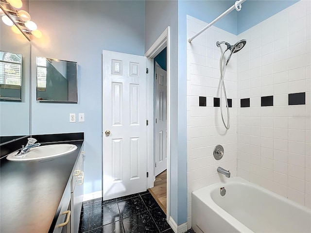 1751 Chatham Cir, Apopka, FL 32703 - bathroom featuring washtub / shower combination and vanity