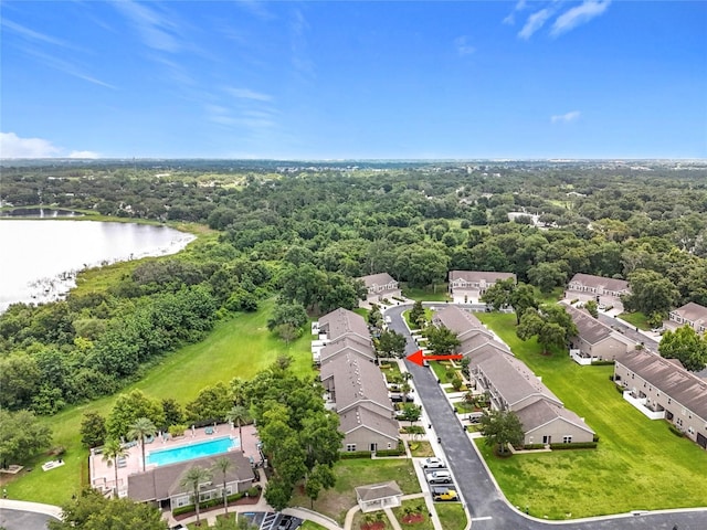 2092 Switch Grass Cir, Ocoee, FL 34761 - bird's eye view of a pool area and a nearby body of water