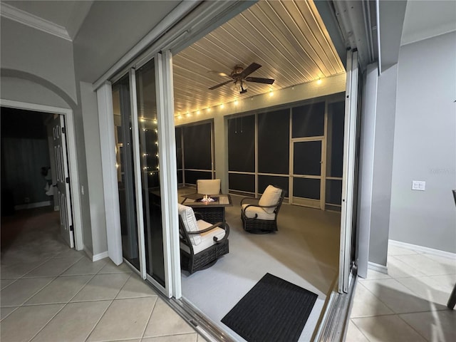 1884 Coconut Palm Cir, North Port, FL 34288 - view of patio with a ceiling fan