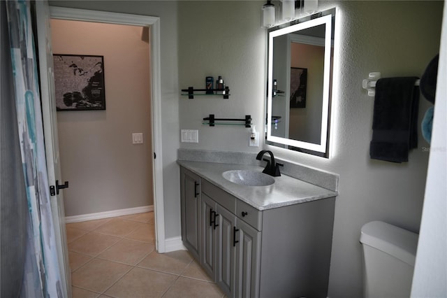 1884 Coconut Palm Cir, North Port, FL 34288 - bathroom with vanity and tile patterned floors