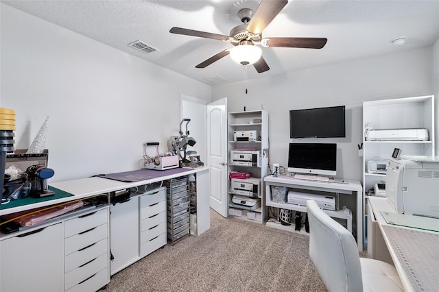 28 Noah Blvd, Flagler Beach, FL 32136 - office featuring a ceiling fan and light colored carpet