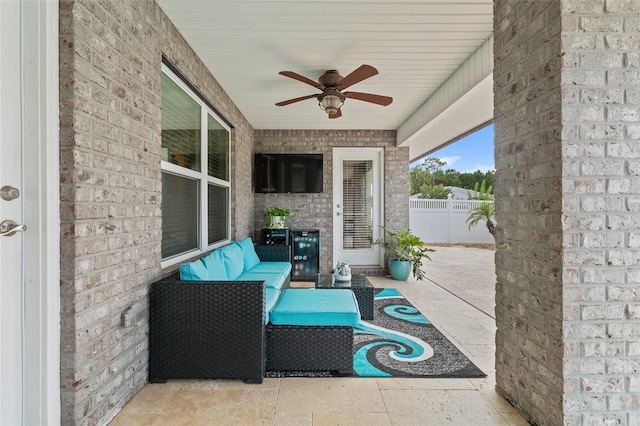 28 Noah Blvd, Flagler Beach, FL 32136 - view of patio with a ceiling fan