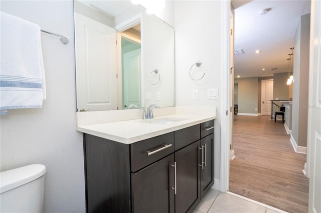 8066 Ludington Cir, Orlando, FL 32836 - bathroom featuring vanity, tile patterned flooring, and recessed lighting
