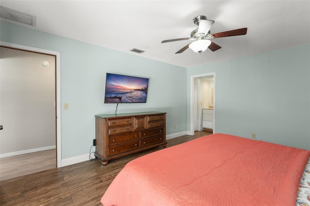 473 Burnt Tree Ln, Apopka, FL 32712 - bedroom with dark wood-style flooring and ceiling fan