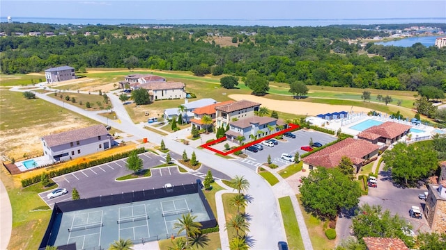 16210 Ravenna Ct, Montverde, FL 34756 - drone / aerial view of a large body of water and a pool