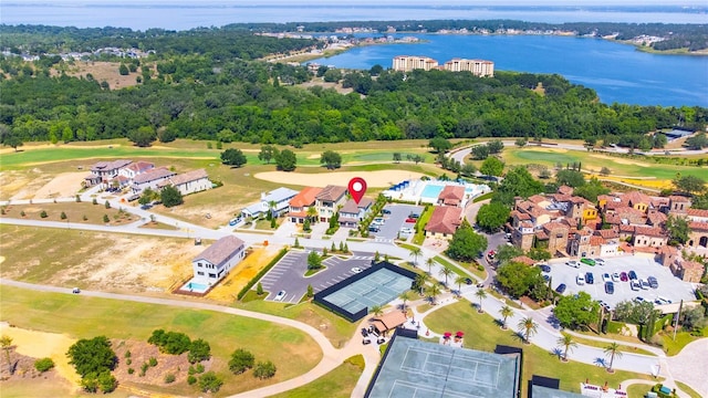 16210 Ravenna Ct, Montverde, FL 34756 - aerial view of property and surrounding area with a local golf course and a nearby body of water