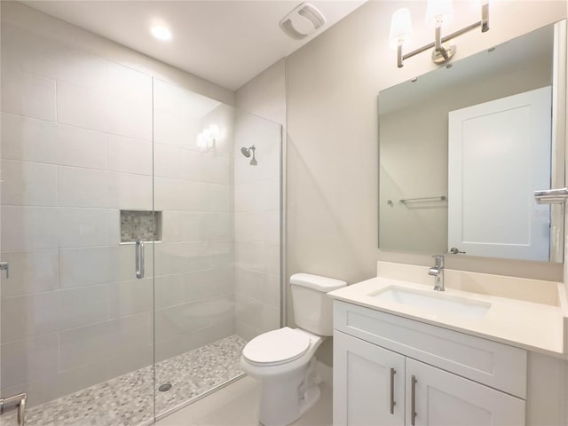 16210 Ravenna Ct, Montverde, FL 34756 - bathroom featuring a stall shower and vanity