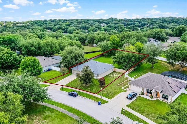 1113 Canopy Oaks Dr, Minneola, FL 34715 - aerial view of property and surrounding area with property boundaries highlighted