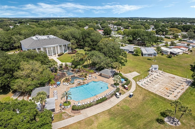 25105 Laurel Valley Rd, Leesburg, FL 34748 - aerial overview of property's location with a pool