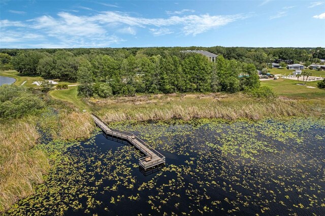 25105 Laurel Valley Rd, Leesburg, FL 34748 - drone / aerial view of a nearby body of water and a heavily wooded area