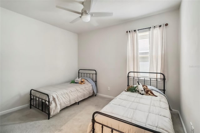 3142 Hill Point St, Minneola, FL 34715 - bedroom with light colored carpet and a ceiling fan