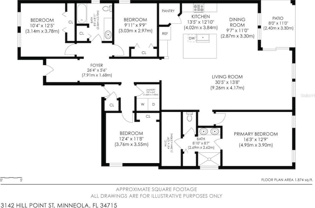 3142 Hill Point St, Minneola, FL 34715 - view of home floor plan