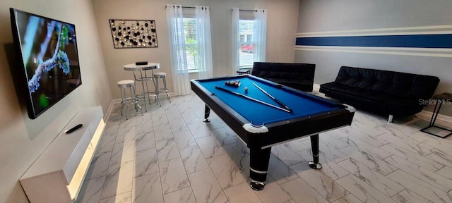 1201 Challenge Dr, Davenport, FL 33896 - rec room with marble finish flooring and pool table