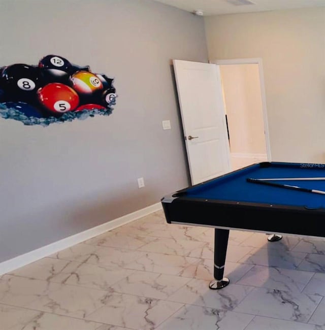 1201 Challenge Dr, Davenport, FL 33896 - recreation room featuring marble finish floors and billiards