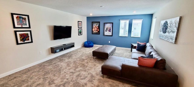 1201 Challenge Dr, Davenport, FL 33896 - living area with carpet and a textured ceiling
