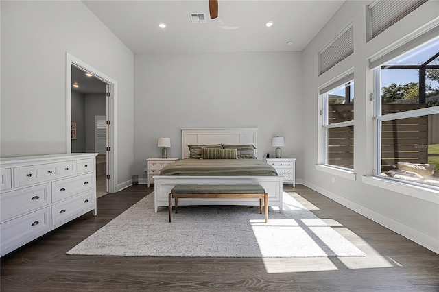 17290 Hickory Wind Dr, Clermont, FL 34711 - bedroom featuring dark wood-style floors and recessed lighting