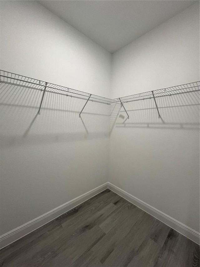 569 Marion Oaks Mnr, Ocala, FL 34473 - spacious closet with dark wood-style flooring
