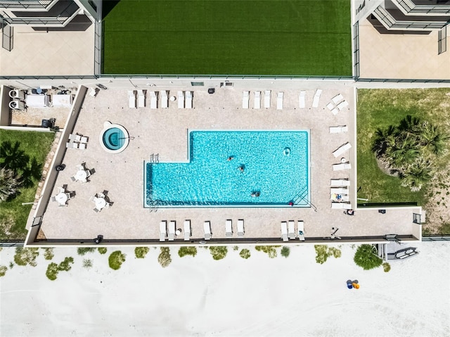 4631 S Atlantic Ave Unit 8102, Port Orange, FL 32127 - drone / aerial view of a pool