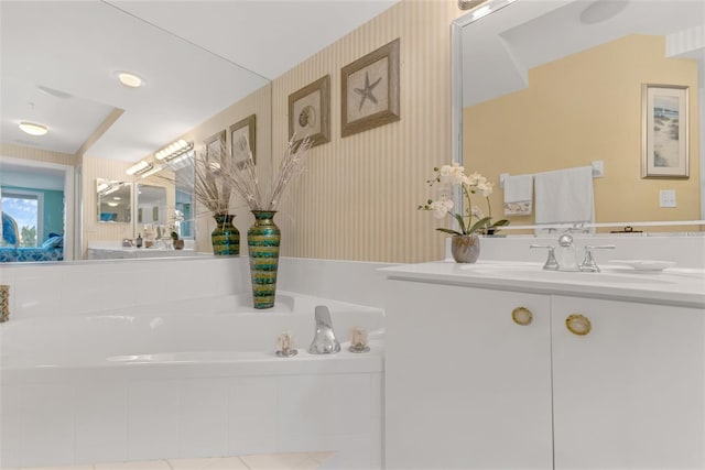 4631 S Atlantic Ave Unit 8102, Port Orange, FL 32127 - bathroom with vanity and a bath