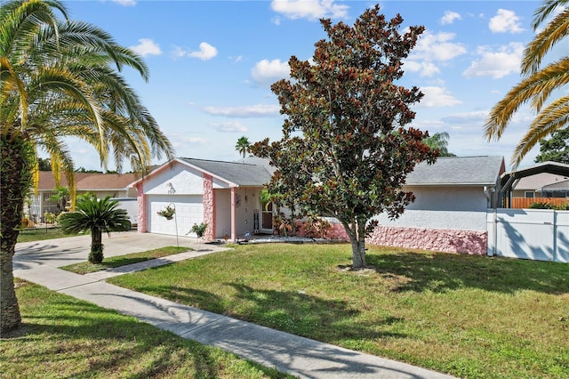 109 Woodfield Ct, Sanford, FL 32773 - view of front of property with stucco siding, a garage, and concrete driveway