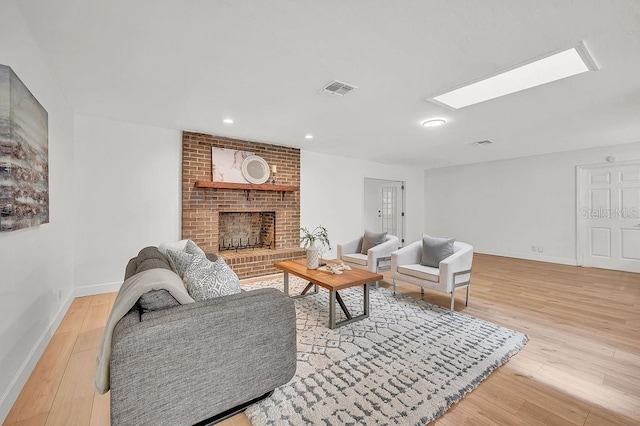 5460 SE 28th St, Ocala, FL 34480 - living area featuring a fireplace, light wood-style flooring, and recessed lighting