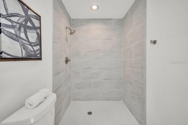 5460 SE 28th St, Ocala, FL 34480 - full bathroom featuring a tile shower and recessed lighting