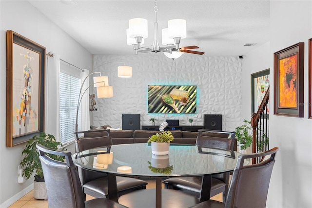 1785 Rushden Dr, Ocoee, FL 34761 - dining space with a chandelier and tile patterned flooring