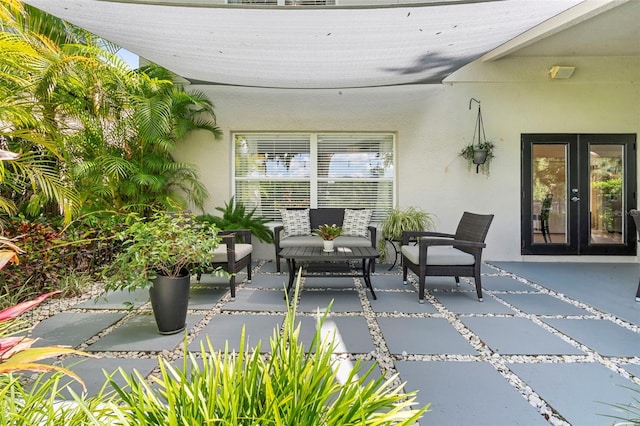 1785 Rushden Dr, Ocoee, FL 34761 - view of patio / terrace featuring an outdoor hangout area and french doors