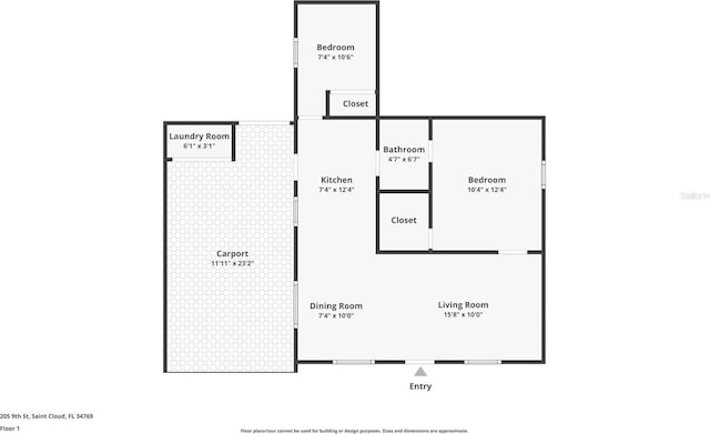 205 9th St, Saint Cloud, FL 34769 - view of home floor plan