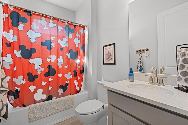 1388 Lombardi Ct, Kissimmee, FL 34759 - bathroom with vanity, shower / bath combo, and wood finished floors