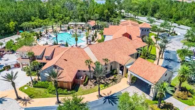 1388 Lombardi Ct, Kissimmee, FL 34759 - aerial view of a pool area