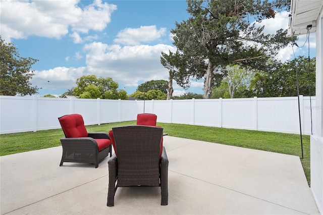 2926 Carriage Dr, South Daytona, FL 32119 - fenced backyard with a patio